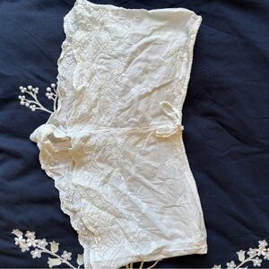 Banana Republic White Cotton Lace Bloomer Shorts